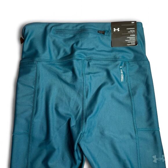 NWT Under Armour Teal Iso-Chill Compression Ankle Leggings High Rise Run MSRP$70 - Picture 5 of 7